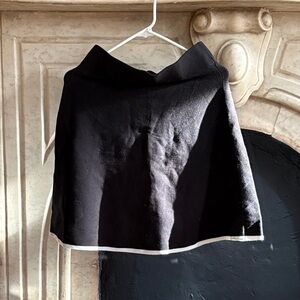 Ann Taylor Black Mini Skirt with White Trim Size S